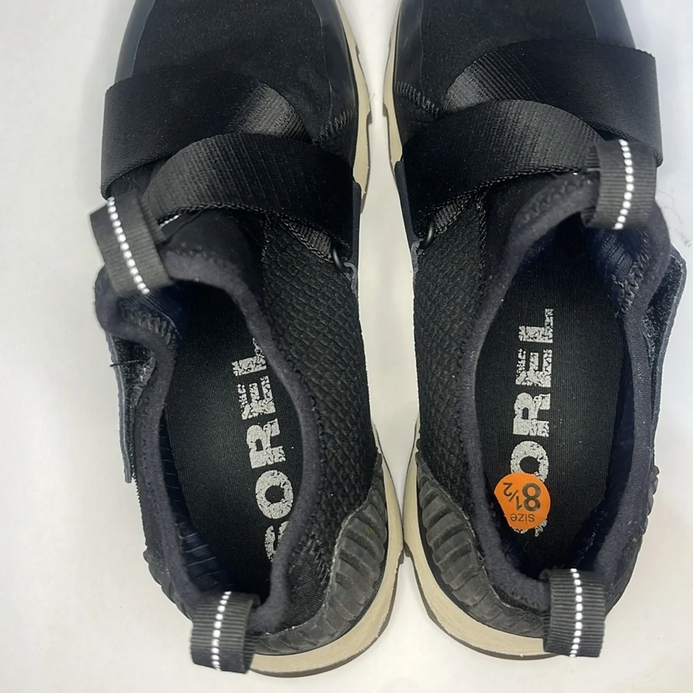 Sorel Womens Kinetic Sneak NL3374-010 Black Slip On Sneaker Shoes US 8.5‎